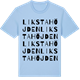 Blue Soul t-shirt med Likstahöjden ordlek t-shirt