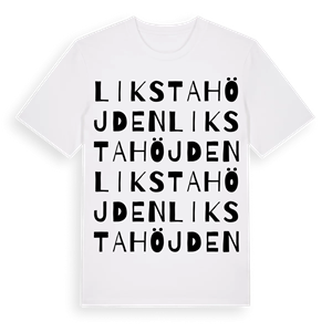Likstahöjden ordlek t-shirt – ekologisk bomull t-shirt från PinShirt