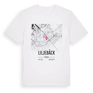 Liljebäck karta t-shirt – ekologisk bomull t-shirt från PinShirt