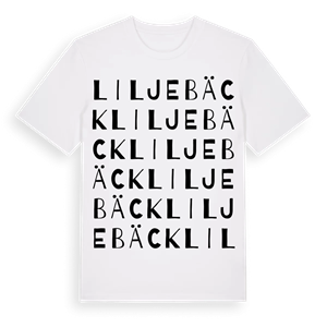 Liljebäck ordlek t-shirt – ekologisk bomull t-shirt från PinShirt