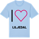 Blue Soul t-shirt med Jag älskar Liljedal t-shirt stort tryck