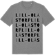 Mid Heather Gray t-shirt med Lill-Olas torp ordlek t-shirt