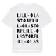 White t-shirt med Lill-Olas Torp ordlek t-shirt