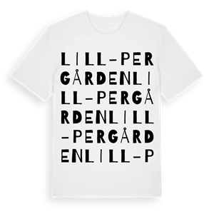 Lill-Pergården ordlek t-shirt – ekologisk bomull t-shirt från PinShirt