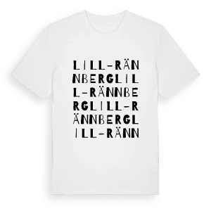 Lill-Rännberg ordlek t-shirt – ekologisk bomull t-shirt från PinShirt
