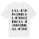 White t-shirt med Lill-Rännberg ordlek t-shirt