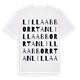 Lilla Abborrtan ordlek t-shirt