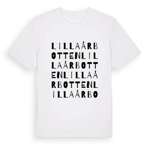 Lilla Årbotten ordlek t-shirt – ekologisk bomull t-shirt från PinShirt