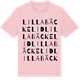 Pink Cotton t-shirt med Lilla Bäckelid ordlek t-shirt