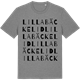 Mid Heather Gray t-shirt med Lilla Bäckelid ordlek t-shirt