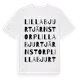 White t-shirt med Lilla Bjurtjärnstorp ordlek t-shirt