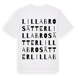 Lilla Brosätter ordlek t-shirt – ekologisk bomull t-shirt från PinShirt