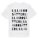 White t-shirt med Lilla Brosätter ordlek t-shirt