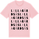 Pink Cotton t-shirt med Lilla Gårdsås ordlek t-shirt