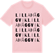 Pink Cotton t-shirt med Lilla Häggvik ordlek t-shirt