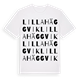 White t-shirt med Lilla Häggvik ordlek t-shirt