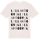 Vintage White t-shirt med Lilla Häggvik ordlek t-shirt