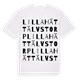 Lilla Hättälvstorp ordlek t-shirt