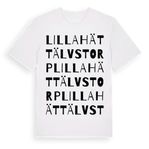 Lilla Hättälvstorp ordlek t-shirt – ekologisk bomull t-shirt från Pinshirt