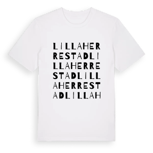 Lilla Herrestad ordlek t-shirt – ekologisk bomull t-shirt från PinShirt