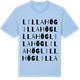 Blue Soul t-shirt med Lilla Hög ordlek t-shirt