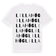 White t-shirt med Lilla Hög ordlek t-shirt