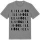 Mid Heather Gray t-shirt med Lilla Hög ordlek t-shirt