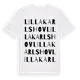 White t-shirt med Lilla Karlshov ordlek t-shirt