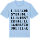 Blue Soul t-shirt med Lilla Konsterud ordlek t-shirt