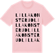 Pink Cotton t-shirt med Lilla Konsterud ordlek t-shirt