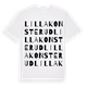Lilla Konsterud ordlek t-shirt