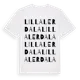White t-shirt med Lilla Lerdala ordlek t-shirt