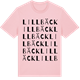 Pink Cotton t-shirt med Lillbäck ordlek t-shirt