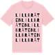 Pink Cotton t-shirt med Lillbråten ordlek t-shirt