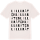 Vintage White t-shirt med Lillbråten ordlek t-shirt