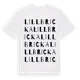 White t-shirt med Lillbricka ordlek t-shirt