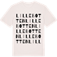 Vintage White t-shirt med Lillebotten ordlek t-shirt