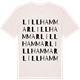 Vintage White t-shirt med Lillhammar ordlek t-shirt