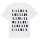 White t-shirt med Lillo ordlek t-shirt