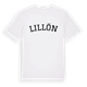White t-shirt med Lillön böjd t-shirt