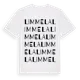 White t-shirt med Limmela ordlek t-shirt