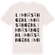 Vintage White t-shirt med Limnäsängen ordlek t-shirt