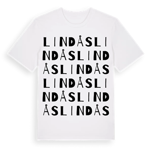 Lindås ordlek t-shirt – ekologisk bomull t-shirt från PinShirt