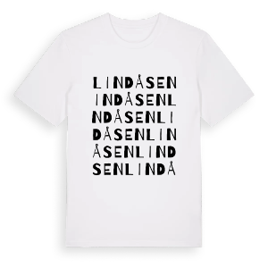 Lindåsen ordlek t-shirt – ekologisk bomull t-shirt från PinShirt