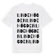White t-shirt med Lindehögden ordlek t-shirt