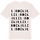 Vintage White t-shirt med Lindekulle ordlek t-shirt