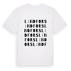 Lindfors ordlek t-shirt – ekologisk bomull t-shirt från PinShirt