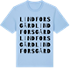 Blue Soul t-shirt med Lindfors gård ordlek t-shirt