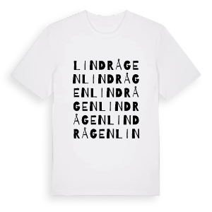 Lindrågen ordlek t-shirt – ekologisk bomull t-shirt från PinShirt