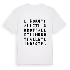 Lindrotfallet ordlek t-shirt – ekologisk bomull t-shirt från PinShirt